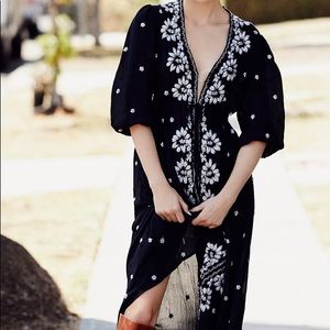 Free People Sheer Floral Maxi